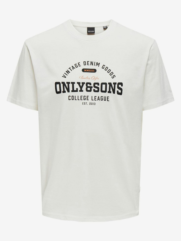 ONLY & SONS Lenny Life T-shirt Blanco