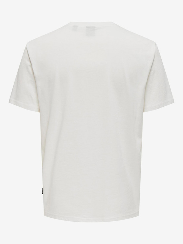 ONLY & SONS Lenny Life T-shirt Blanco