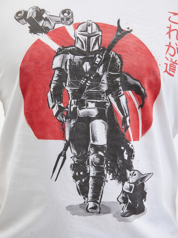 ZOOT.Fan Star Wars Mandalorian T-shirt Blanco