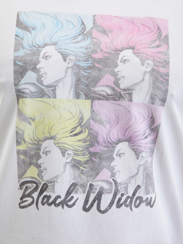 ZOOT.Fan Marvel Black Widow T-shirt Blanco