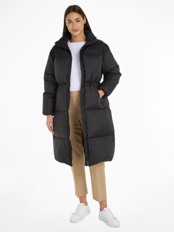 Tommy Hilfiger New York Puffer Maxi Kabát Černá