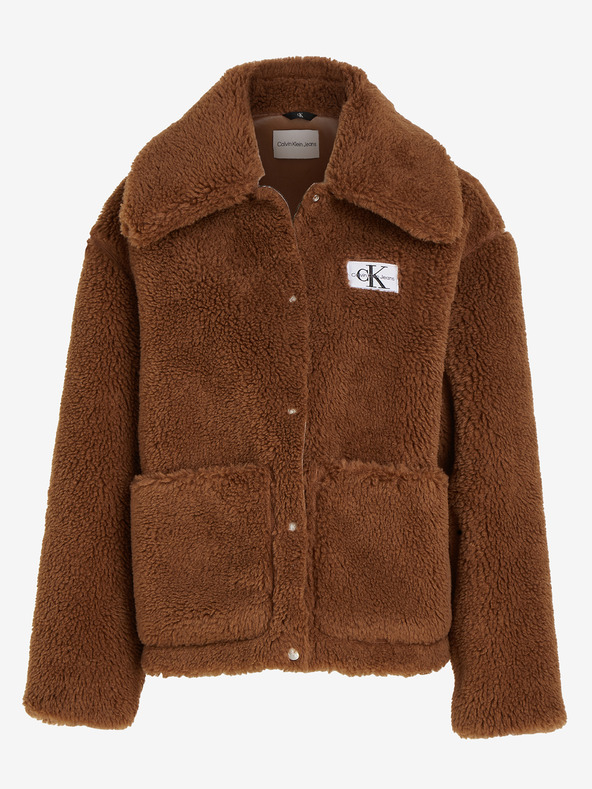 Calvin Klein Jeans Bonded Sherpa Winter Jacket Marrón