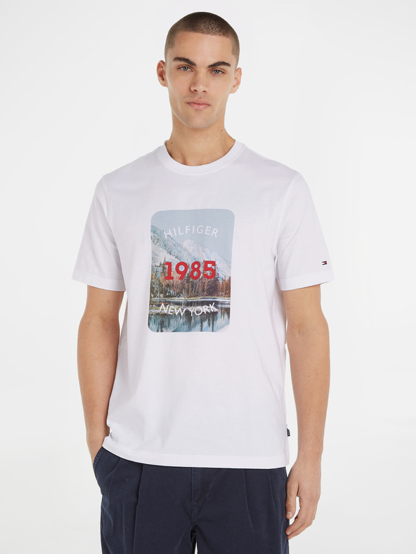 Tommy Hilfiger Landscape T-shirt Blanco