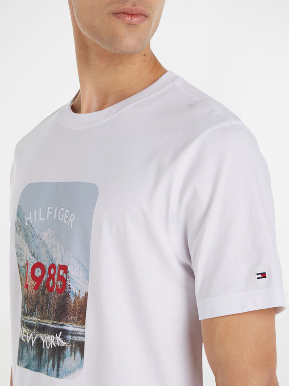 Tommy Hilfiger Landscape T-shirt Blanco