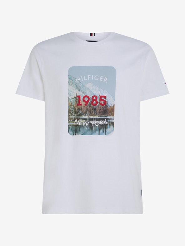 Tommy Hilfiger Landscape T-shirt Blanco