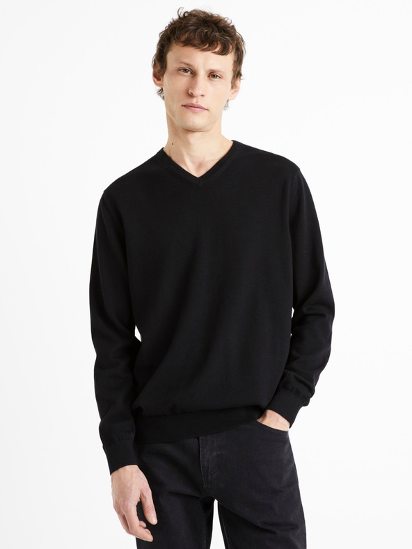 Celio Decotonv Sweater Negro