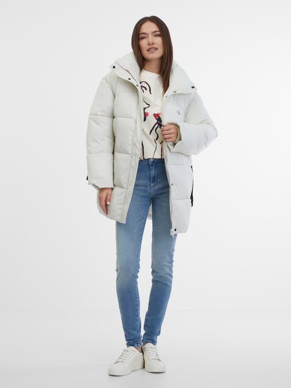 Calvin Klein Jeans Winter Jacket Blanco