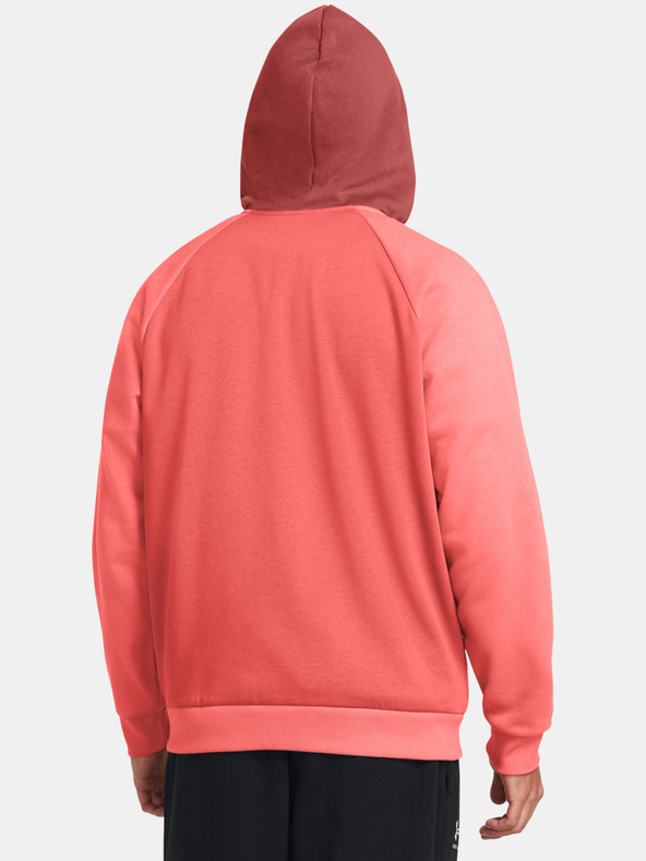 Under Armour UA Rival Flc FZ Colorblock Sweatshirt Rojo