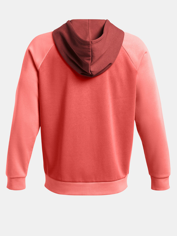 Under Armour UA Rival Flc FZ Colorblock Sweatshirt Rojo