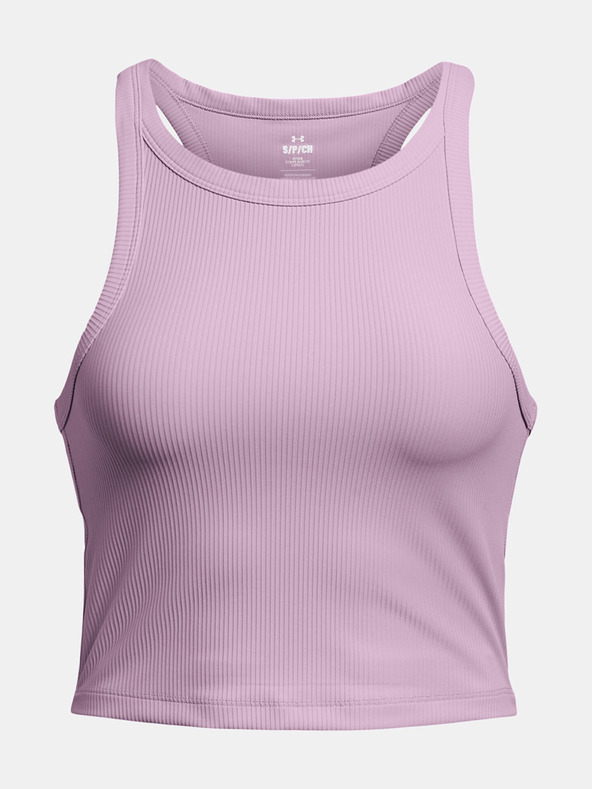 Under Armour Meridian Rib Crop T-shirt Violeta