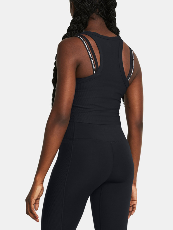 Under Armour Meridian Rib Crop T-shirt Negro