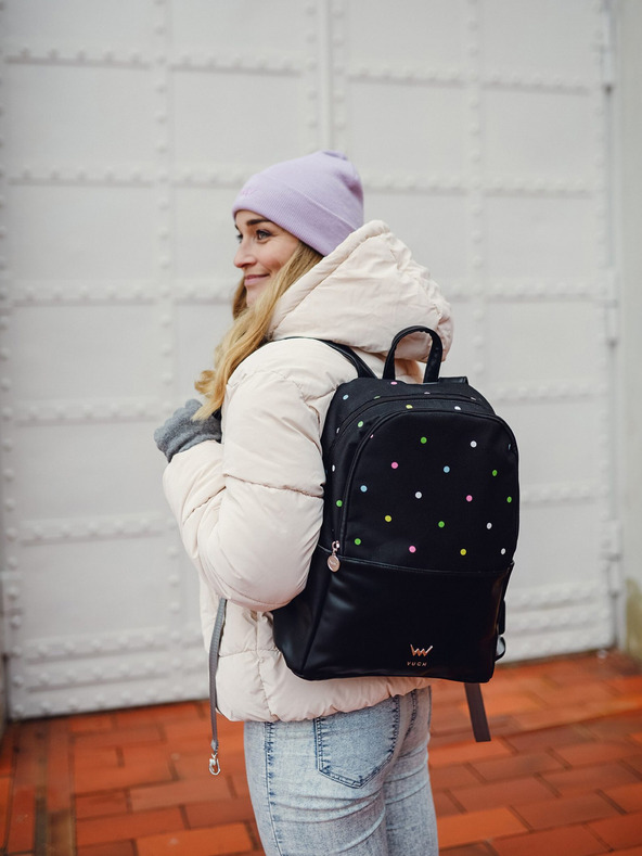 Vuch Zane Dotty Black Backpack Negro