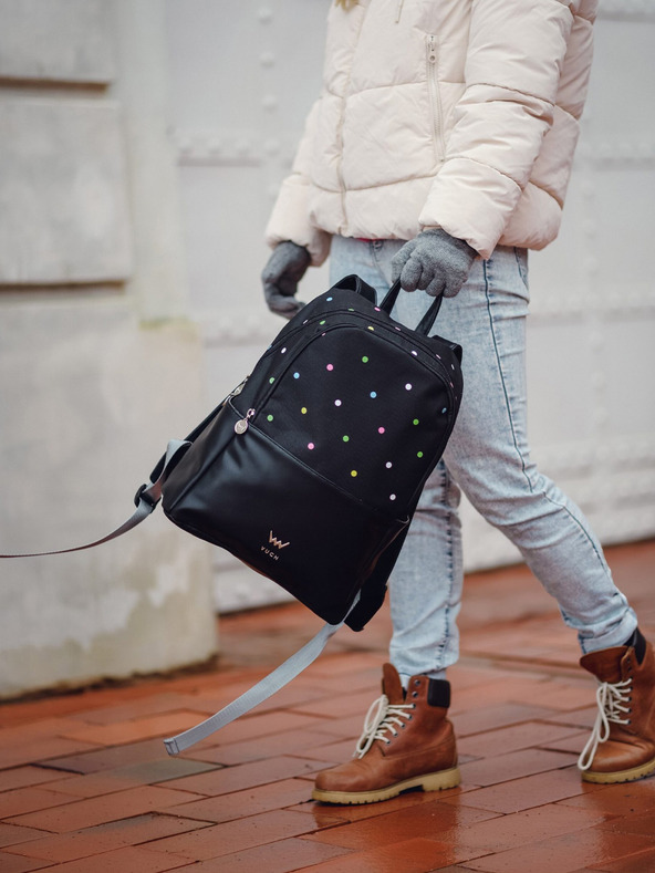 Vuch Zane Dotty Black Backpack Negro