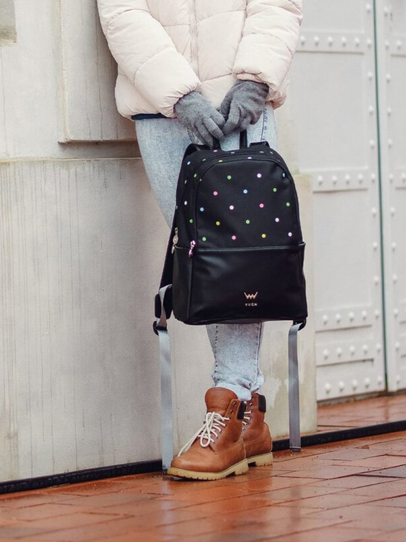 Vuch Zane Dotty Black Backpack Negro