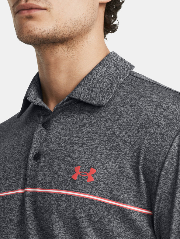 Under Armour UA Playoff 3.0 Stripe Polo Shirt Gris