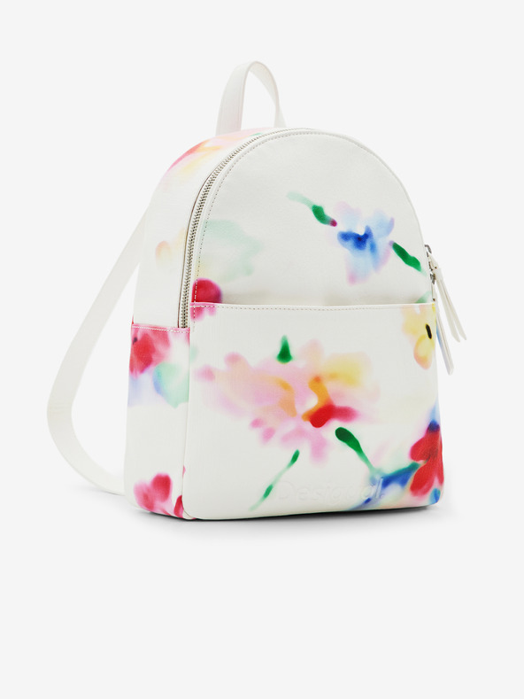 Desigual Liquidflower Mombasa Mini Backpack Blanco