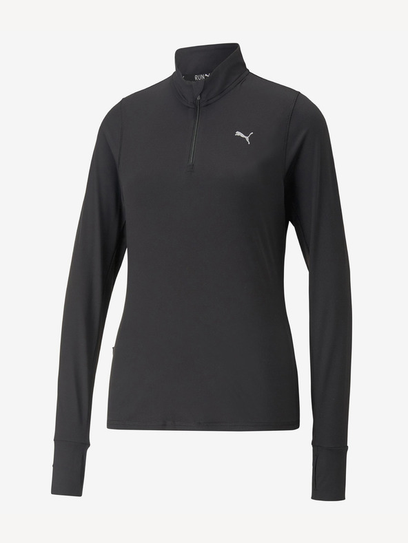 Puma Run Favourite 1/4 Zip W Sweatshirt Negro