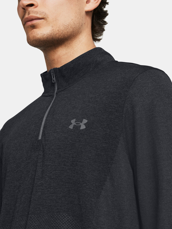 Under Armour UA Seamless Stride 1/4 Zip T-shirt Gris