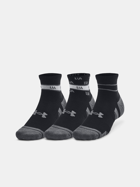 Under Armour UA Perf Tech Nvlty Qtr Set Of 3 Pairs Of Socks Negro