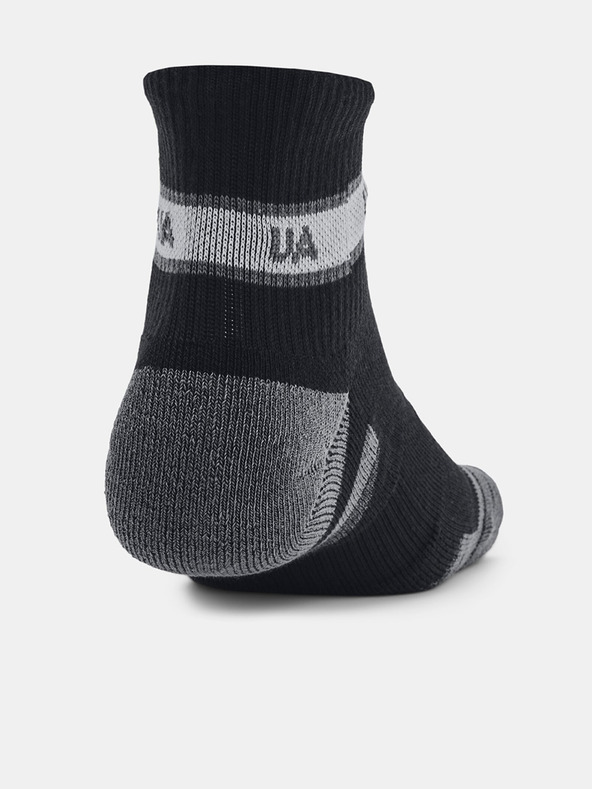 Under Armour UA Perf Tech Nvlty Qtr Set Of 3 Pairs Of Socks Negro