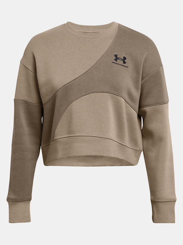 Under Armour Essential Fleece Crop Crew Sweatshirt Marrón