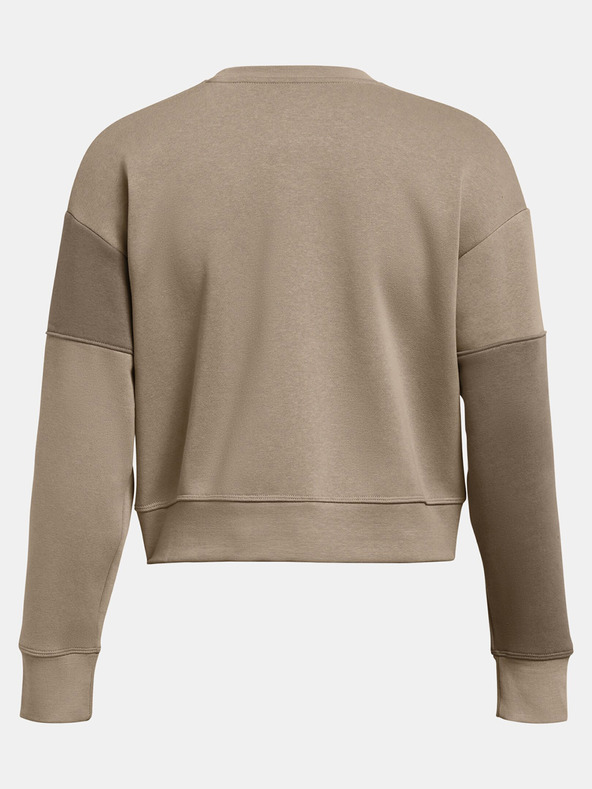 Under Armour Essential Fleece Crop Crew Sweatshirt Marrón