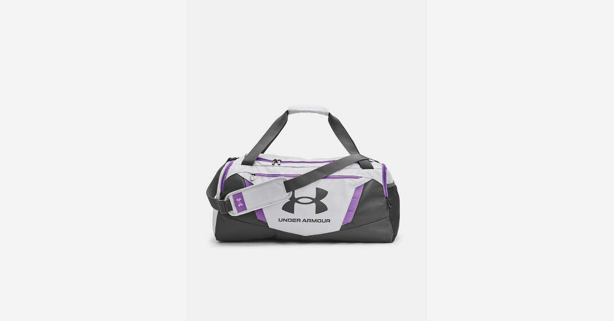 Purple under armour duffle bag online