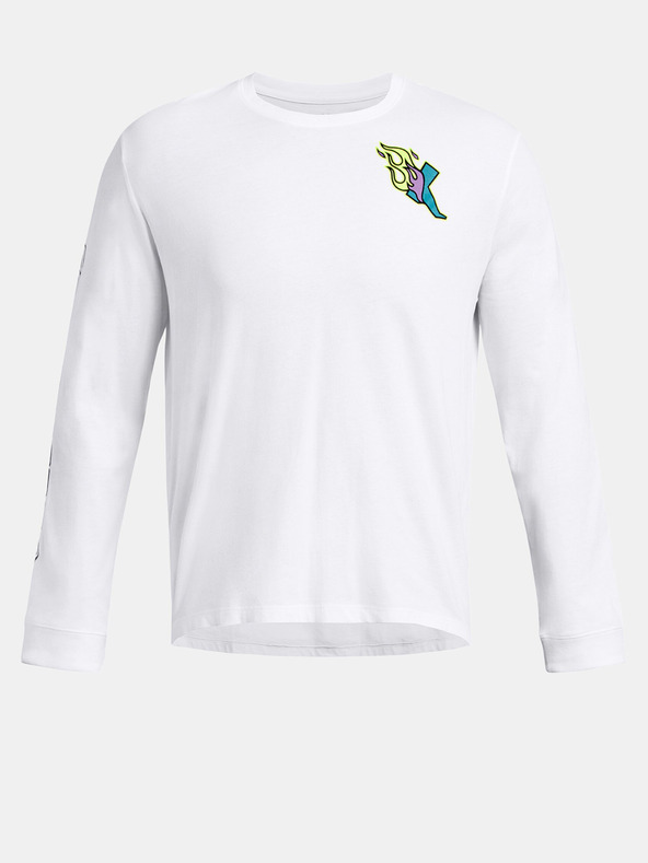 Under Armour UA Run Anywhere LS T-shirt Blanco