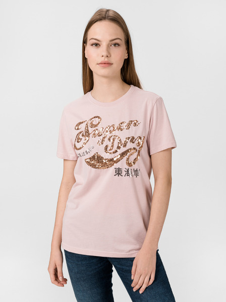 SuperDry Script Sequin Triko