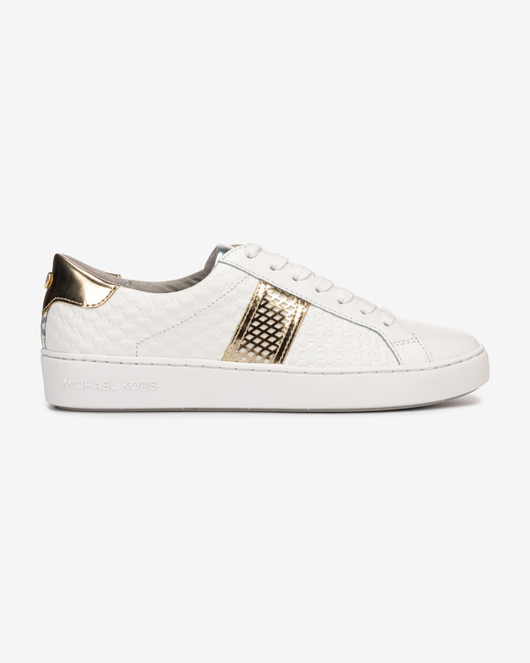 michael kors irving stripe lace up sneakers